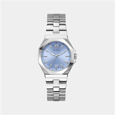 Guess Women Ice Blue Stainless Steel Watch GW0873L1 – Just In Time