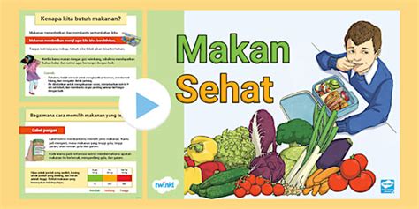 Makanan Sehat dan Gizi Seimbang (teacher made) - Twinkl