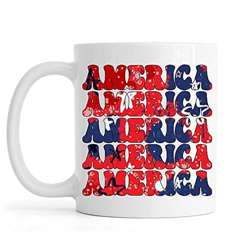 Buy HUMWE Ceramic American Independence Blue Red Independence Day Gift ...