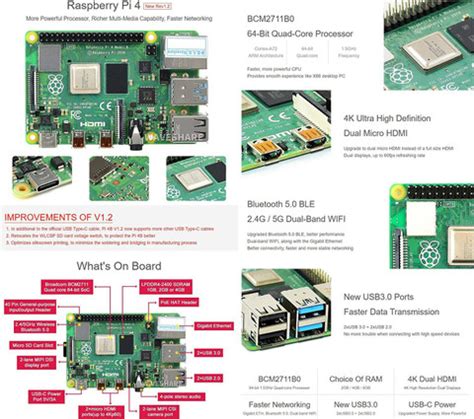 Raspberry Pi 4 Model B 2GB RAM AM3+Socket Micro-ATX ARMv7 Chipset DDR4 ...