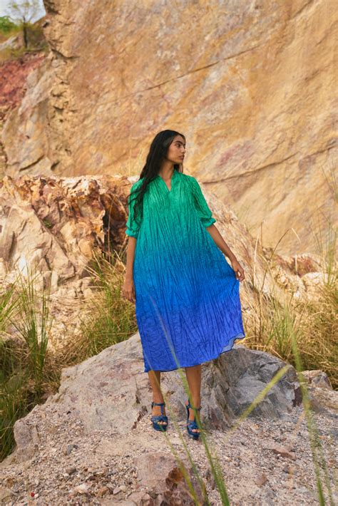 dash and dot - Crushed Ombre Shirt Dress