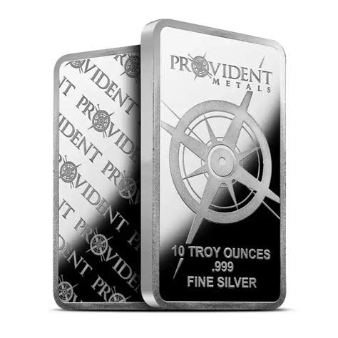 10oz Silver Bar | Provident Metals Retro Design - Stout Gold and Silver