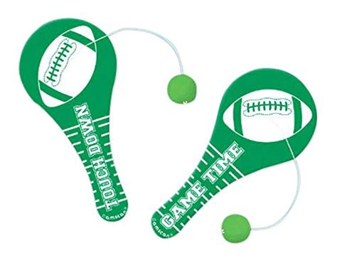 Amscan Football Frenzy Birthday Party Paddle Ball Favour, Plastic, 5 x ...