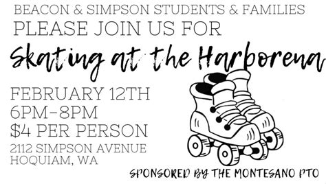 Beacon & Simpson Family Fun Skate Night!, Harborena Roller Skating Rink ...