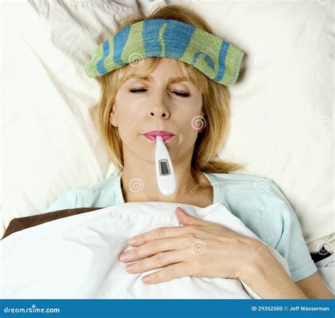 Im sick in bed! stock photo. Image of patient, serious - 29352500