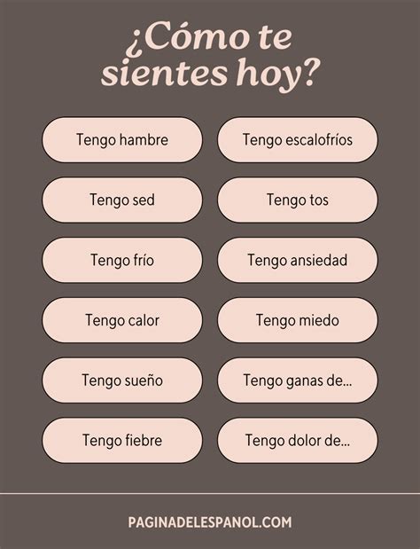 ¿Cómo te sientes hoy? | La página del español