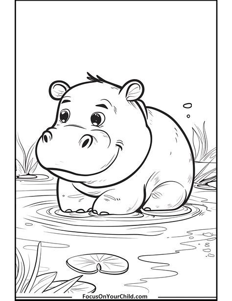 50+ Hippo Coloring Pages (Free PDF Printables)