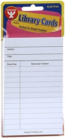 Hygloss 50 White Library Cards, 3" x 5" : Amazon.in: Office Products