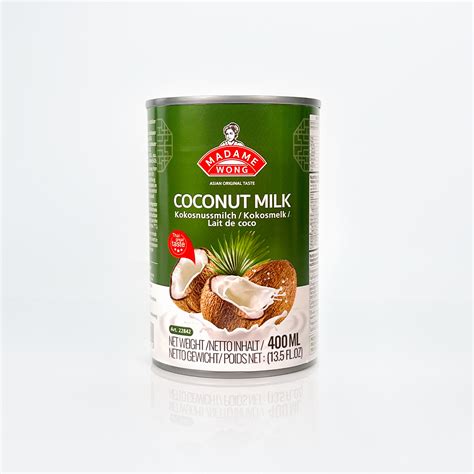 CANNED COCONUT MILK 18% (GREEN LABEL) 400 ML | Madame Wong