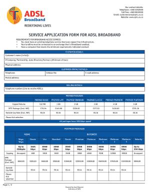 Sptc Wifi Packages - Fill and Sign Printable Template Online