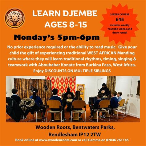 Young Learner Djembe Class, Building 136 Bentwaters Parks, Rendlesham ...