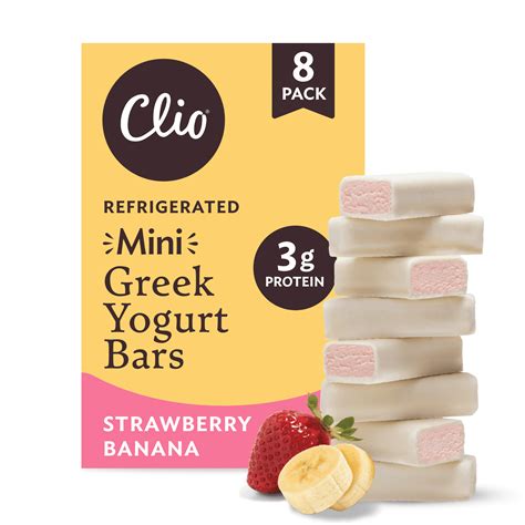 Clio Greek Yogurt Bars, Mini Strawberry Banana with Yogurt Coating, 0. ...