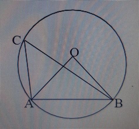 In fhe following figure, O is the center of fhe circle ∠AOB = 90° and ∠ ...