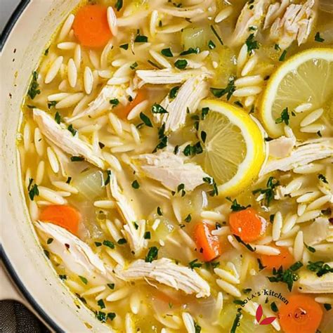 Delicious Lemon Chicken Orzo Soup Recipe - Chef Lola's Kitchen - ratio of orzo to chicken broth