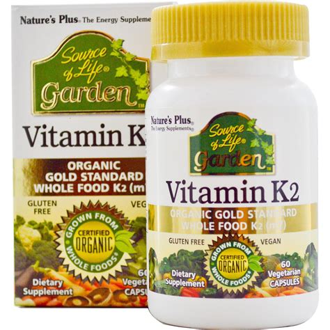 Nature's Plus, Source of Life, Garden, Vitamin K2, 60 Veggie Capsules ...