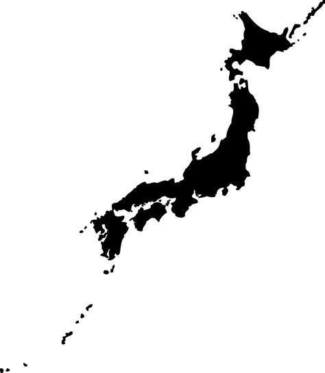 Silhouette of Japan country map 19862234 Vector Art at Vecteezy