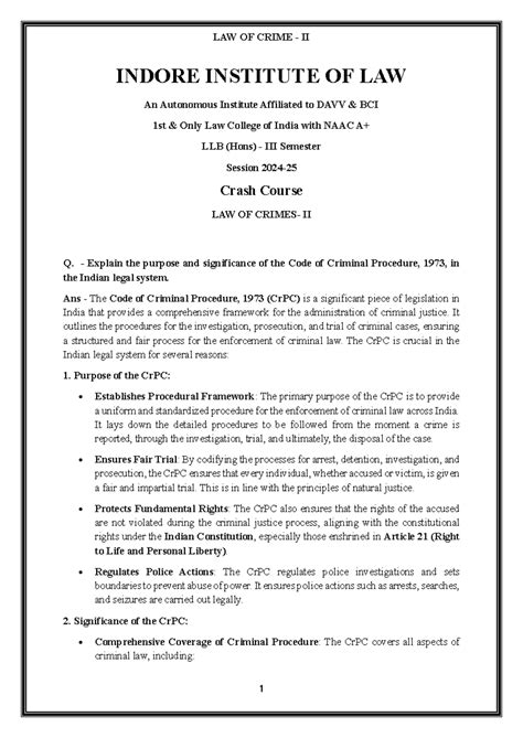 LAW OF Crimes-M II Crash Course new PDF - INDORE INSTITUTE OF LAW An ...