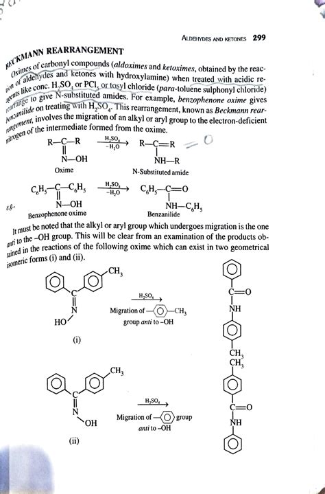 Beckman rearrengement - ALDEHYDES AND KETONES 299 ANN REARRANGEMENT ...