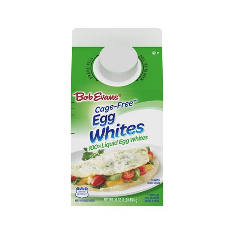 Bob Evans Cage Free Liquid Egg Whites 16 oz with 100% Egg Whites, 5g ...