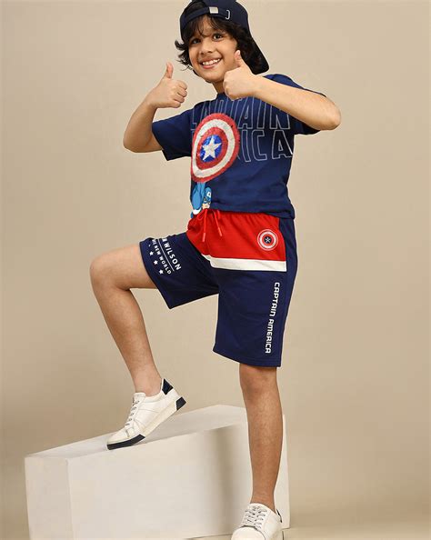 Captain America Crew Neck Tshirt Boys – Kidsville