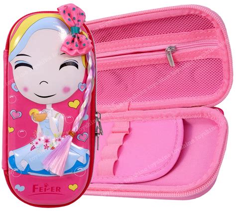 Toyshine Ethylene Vinyl Acetate (Eva) Cute Girl Hardtop Pencil Case ...