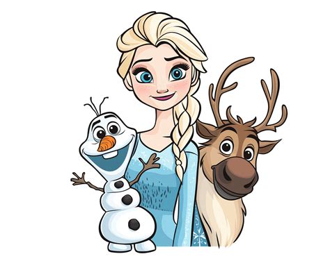 Frozen Clipart, Elsa, Olaf, and Sven Png, Frozen Characters Clipart ...