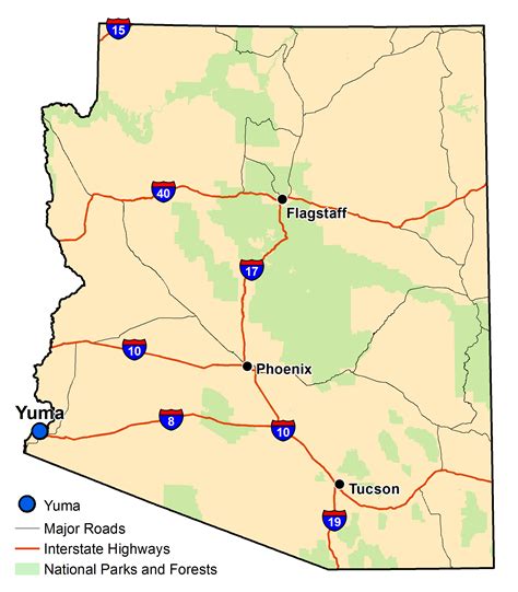 Yuma Area Map Yuma SE, AZ FrugalNavigator.com