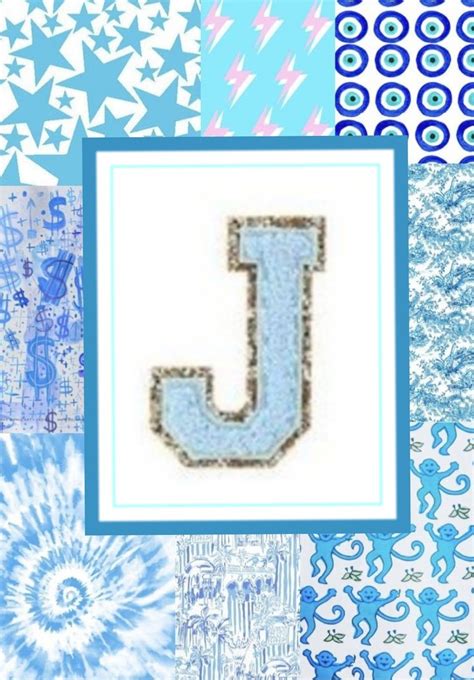 Preppy J Wallpaper Design
