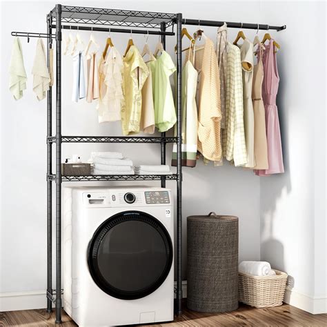 Amazon.com: Over Washer and Dryer Shelves,3 Tier Adjustable Wire ...