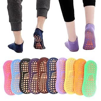 WKLOUYHE Non Slip Kids Trampoline Socks Anti Skid Socks with Grippers ...