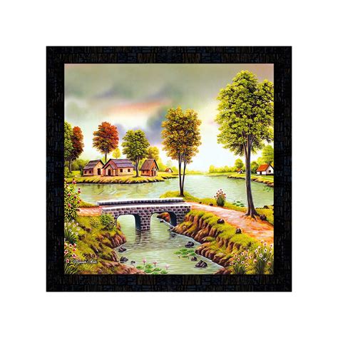 PnF Framed Poster of Hand Painting Landscape Scenery Art Paintings ...