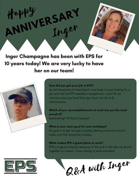 EPS Logistics on LinkedIn: Please join us in thanking our H.R. Administrator, Inger Champagne, for…