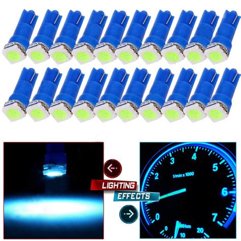 ⚡️Buy Maxbell 3xPack of 20 T5 5050 1SMD Ice Blue Dashboard Gauge LED ...
