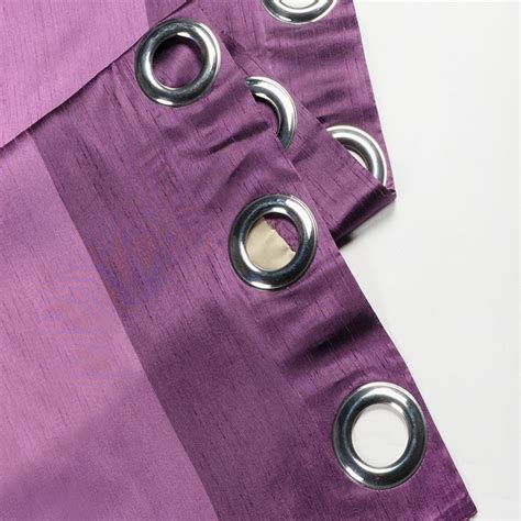 Buy DECO WINDOW I Silk Set Of 2 Colourblock Blackout Window Curtains ...