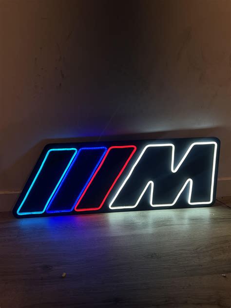 BMW M Logo Car Neon Sign BMW Neon Sign Logo Neon Sign Neon Sign Bedroom ...