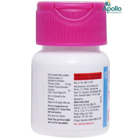 Thyronorm 25 mcg Tablet 120's Price, Uses, Side Effects, Composition ...