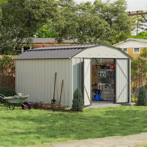 10x10 Metal Storage Shed with Floor (Optional)