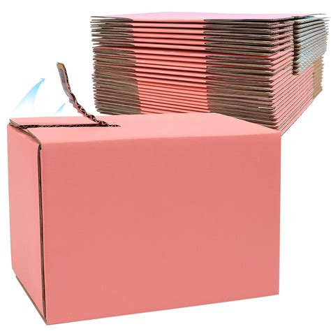 Shipping Boxes 5 x 3 x 3.5inch inch, Pink Cardboard Box, Corrugated ...