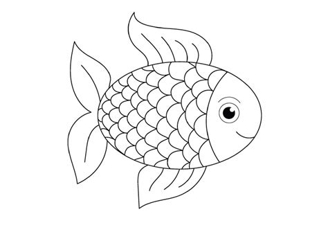 Rainbow Fish coloring pages - ColoringLib