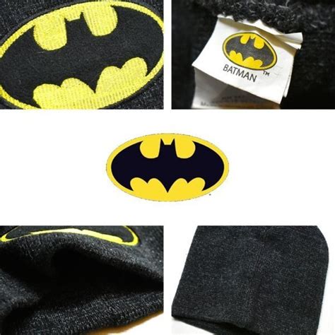 1点物 バットマンBATMANロゴ刺繍ニット帽USA古着メンズレディースOKアメカジ90sストリート/スポーツMixニットキャップ帽子キャラ黒 ...