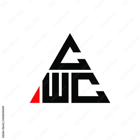 CWC triangle letter logo design with triangle shape. CWC triangle logo ...