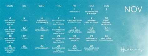 Menu at Hideaway Café and Bar, Vagator