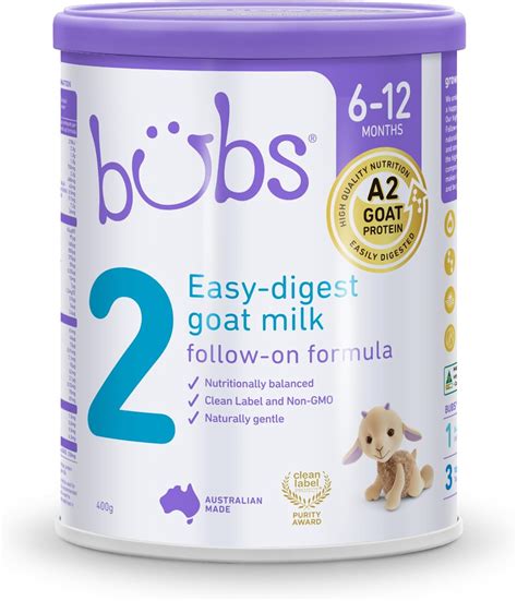 Amazon.com: Bubs Goat Milk Infant Formula Stage 2, Infants 6-12 months ...