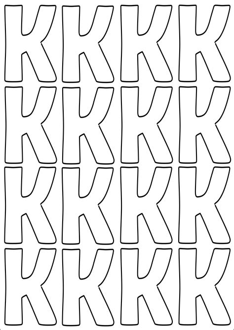 Printable letter 'K': Write out 'k' in bubble, block, graffiti and ...