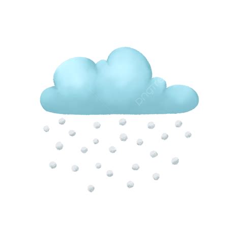 Watercolor Blue Cloud And Snow, Watercolor, Cloud, Snow PNG Transparent ...
