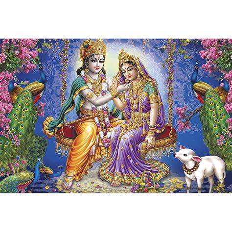 PNF Poster And Frames UV Textured Art Print Of Lord Krishna And Radha ...