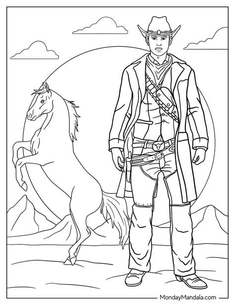 20 Cowboy Coloring Pages (Free PDF Printables)