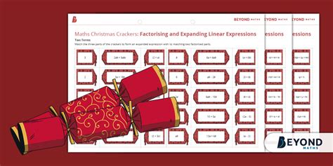 👉 Maths Christmas Crackers: Factorising and Expanding Linear Expressions