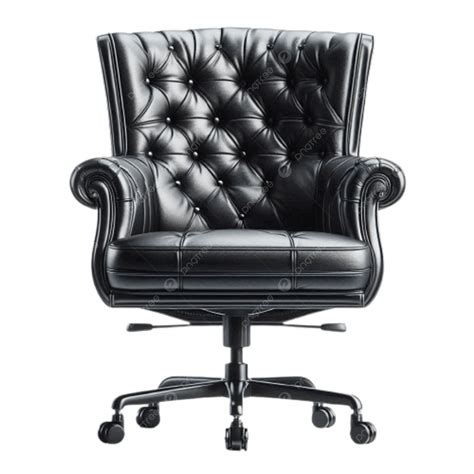 Black Leather Office Chair, Office Chair, Furniture PNG Transparent ...