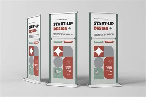 Roll banner mockup template | Premium PSD